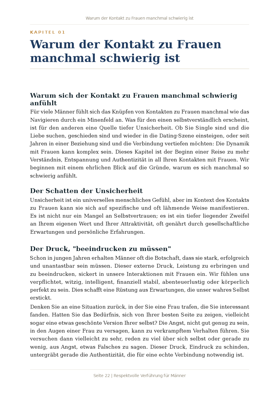 Seite 1 von Respektvolle Verführung für Männer