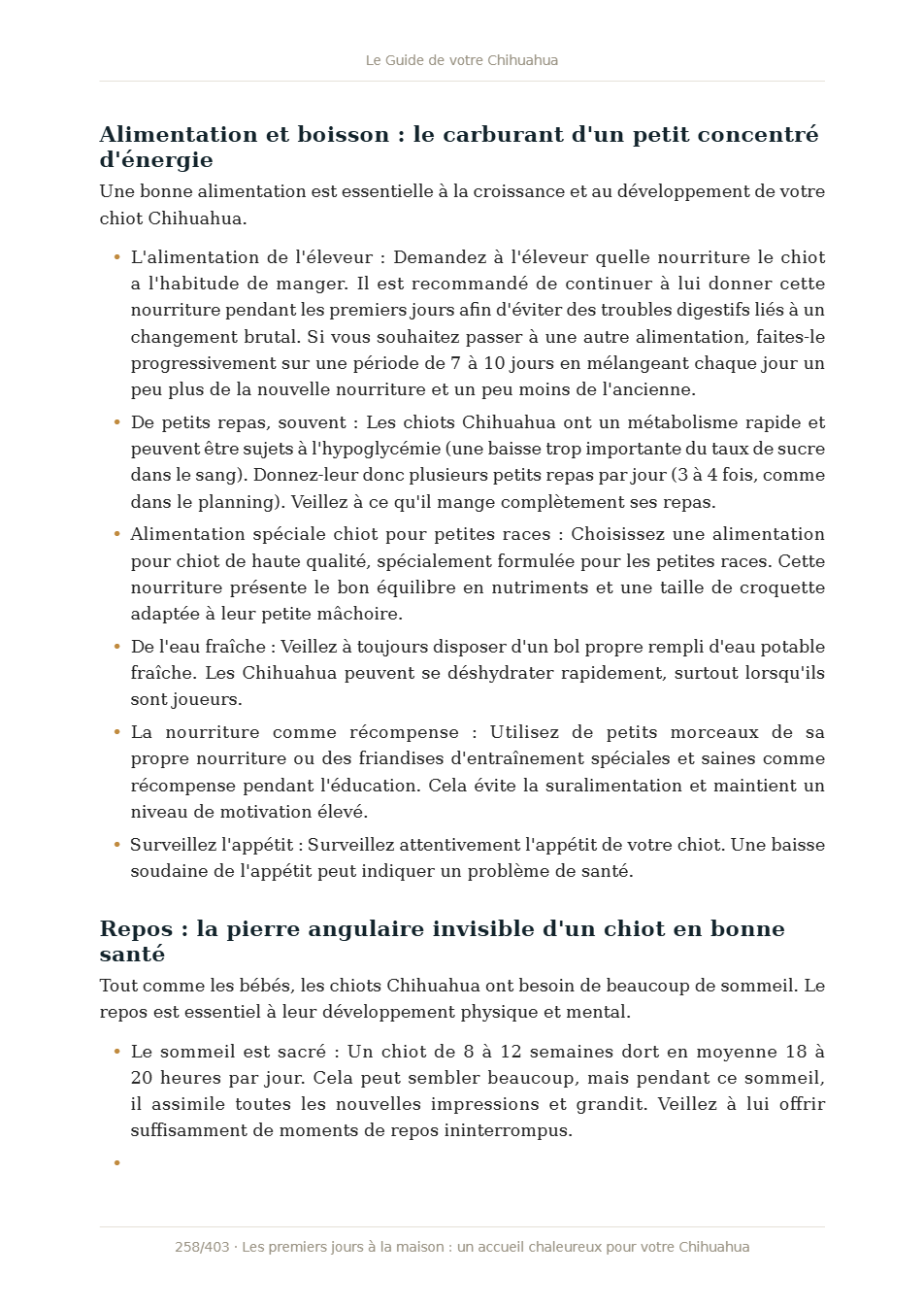 Page 3 de Le Guide de votre Chihuahua