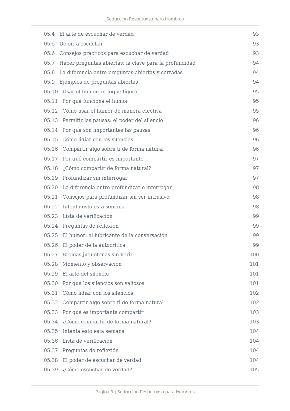 Página 1 de Seducción Respetuosa para Hombres