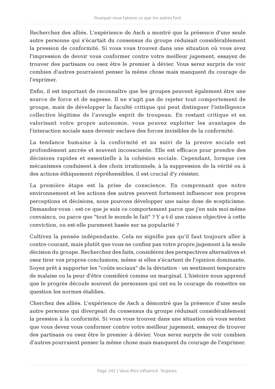 Page 2 de Vous êtes influencé. Toujours.