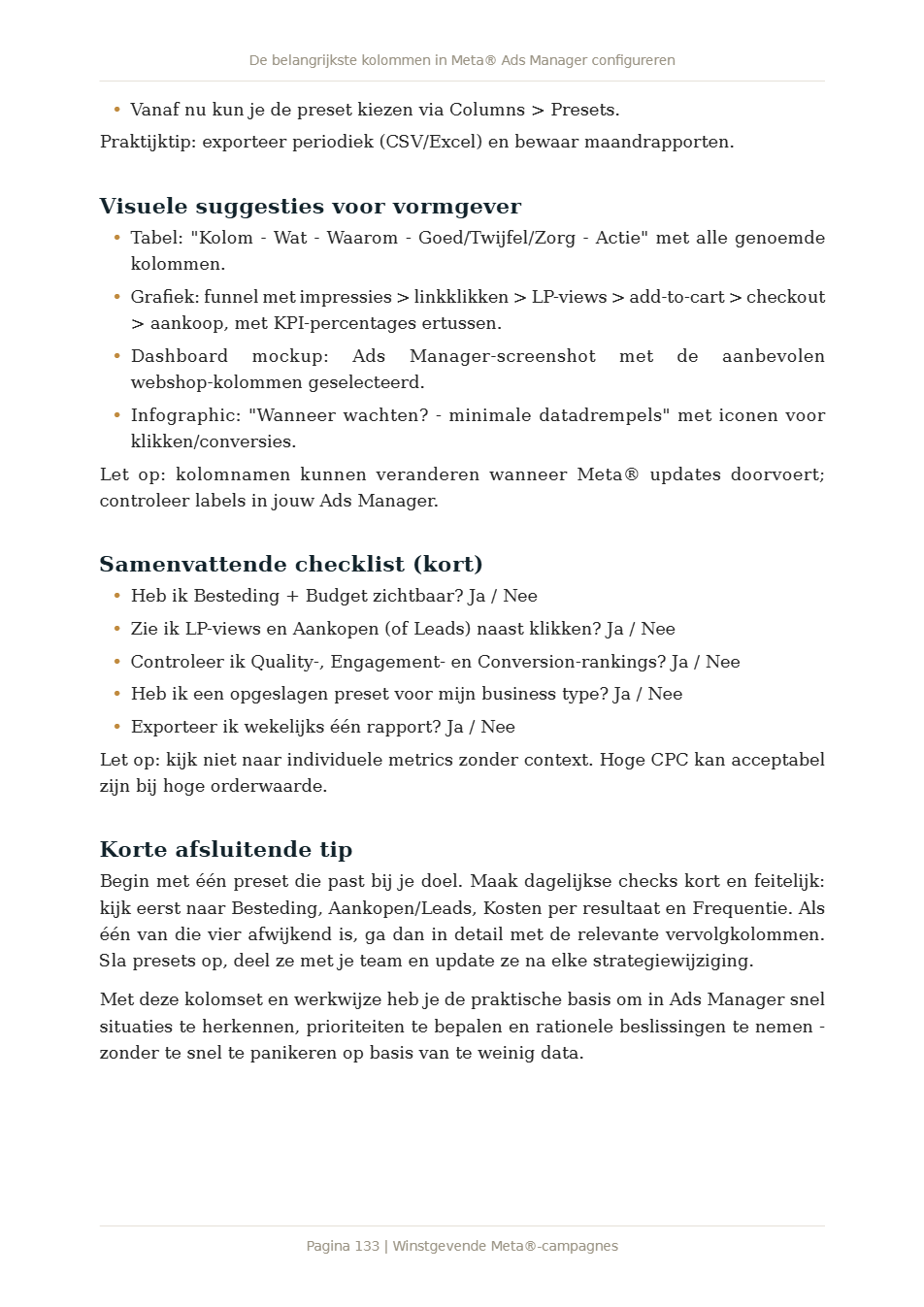 Pagina 2 van Winstgevende Meta®-campagnes