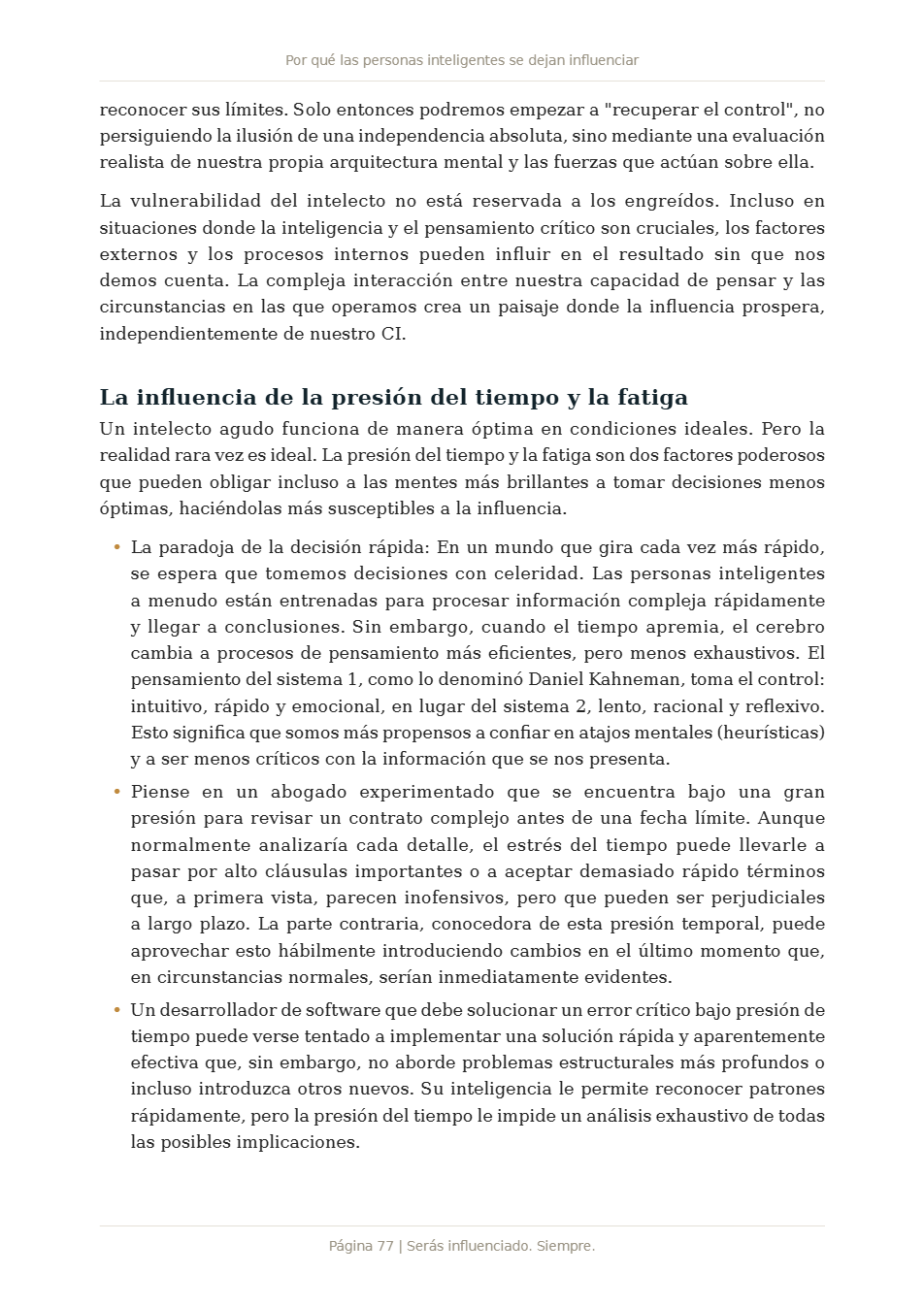 Página 1 de Serás influenciado. Siempre.