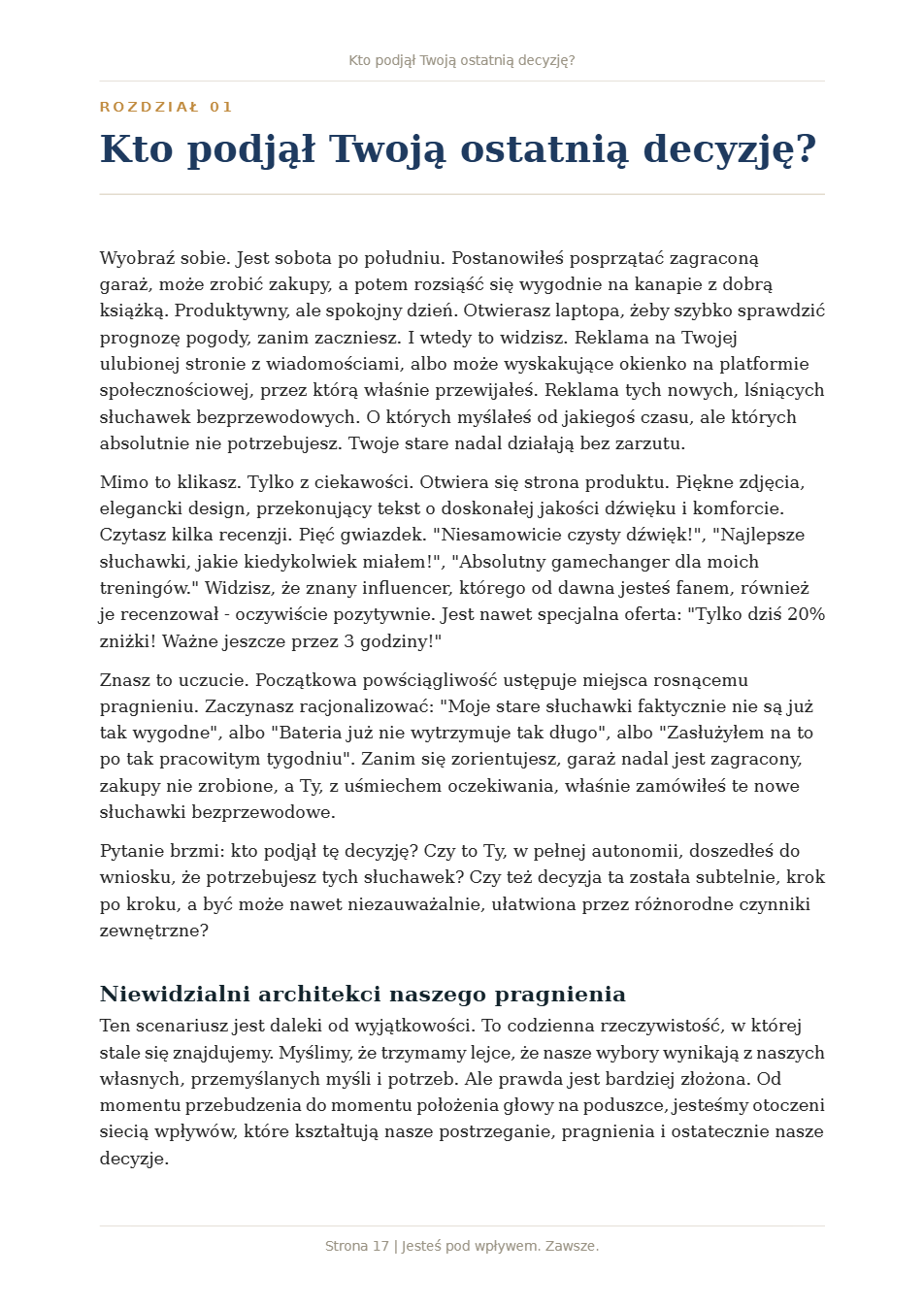 Strona 1 z Jesteś pod wpływem. Zawsze.