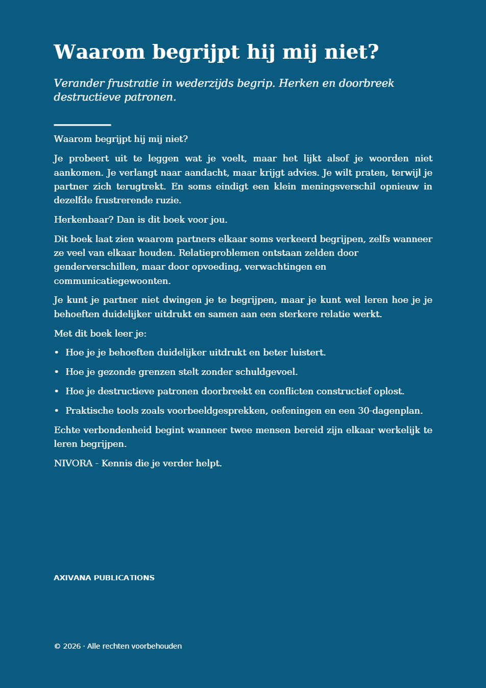 Achterflap van Waarom begrijpt hij mij niet?