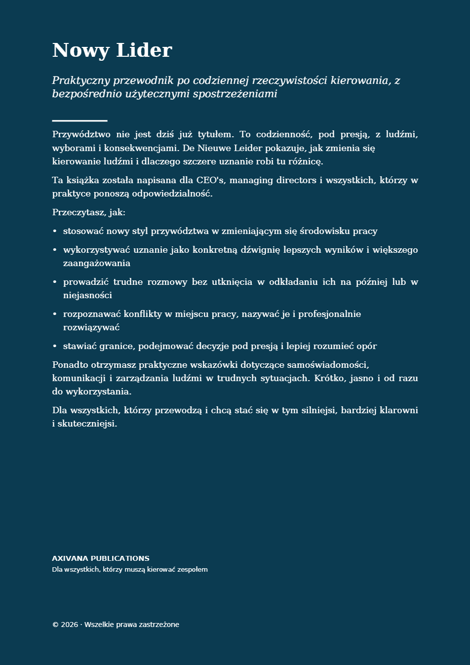 Tylna okładka z Nowy Lider
