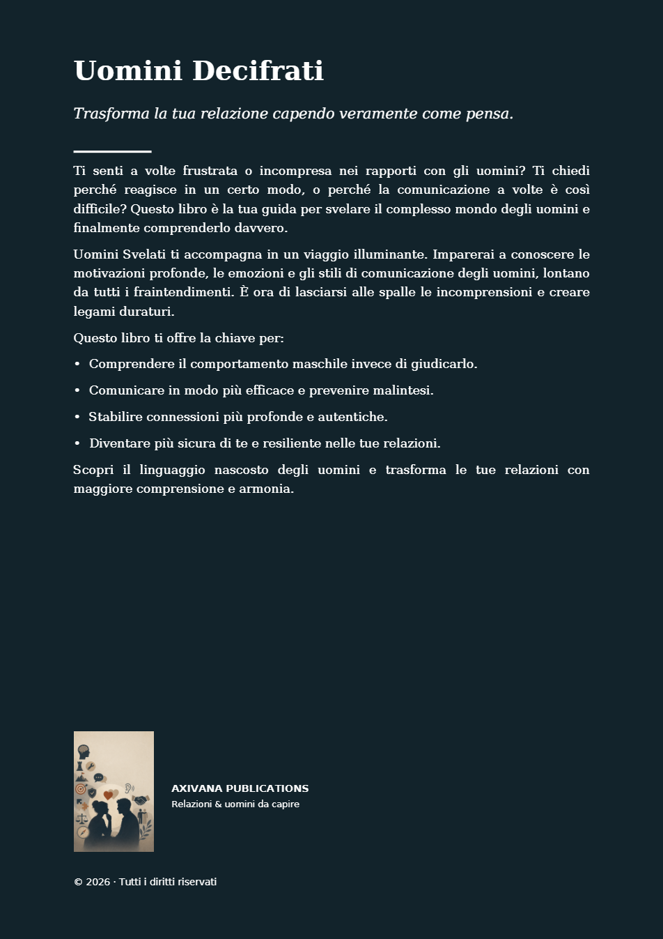 Quarta di copertina di Uomini Decifrati
